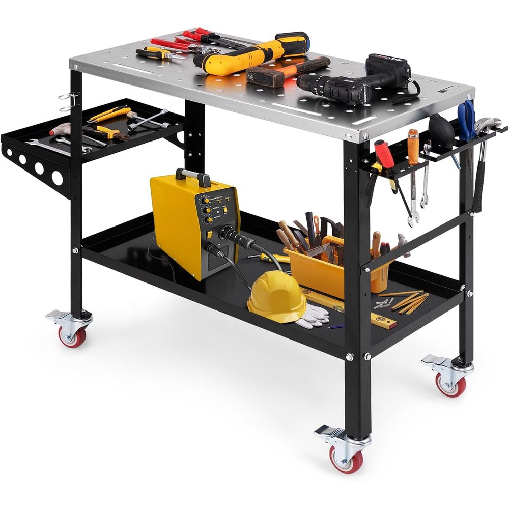 Welding Tools In Workshop - Sturdy 36x18 Welding Table with 1200