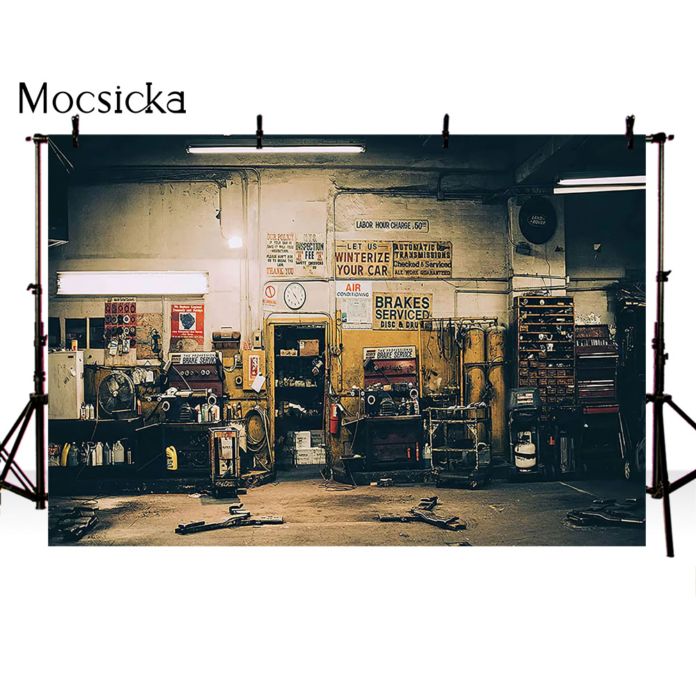 Retro Car Repairs Backdrop Too - Workshop Tools Photos recensie en prijs