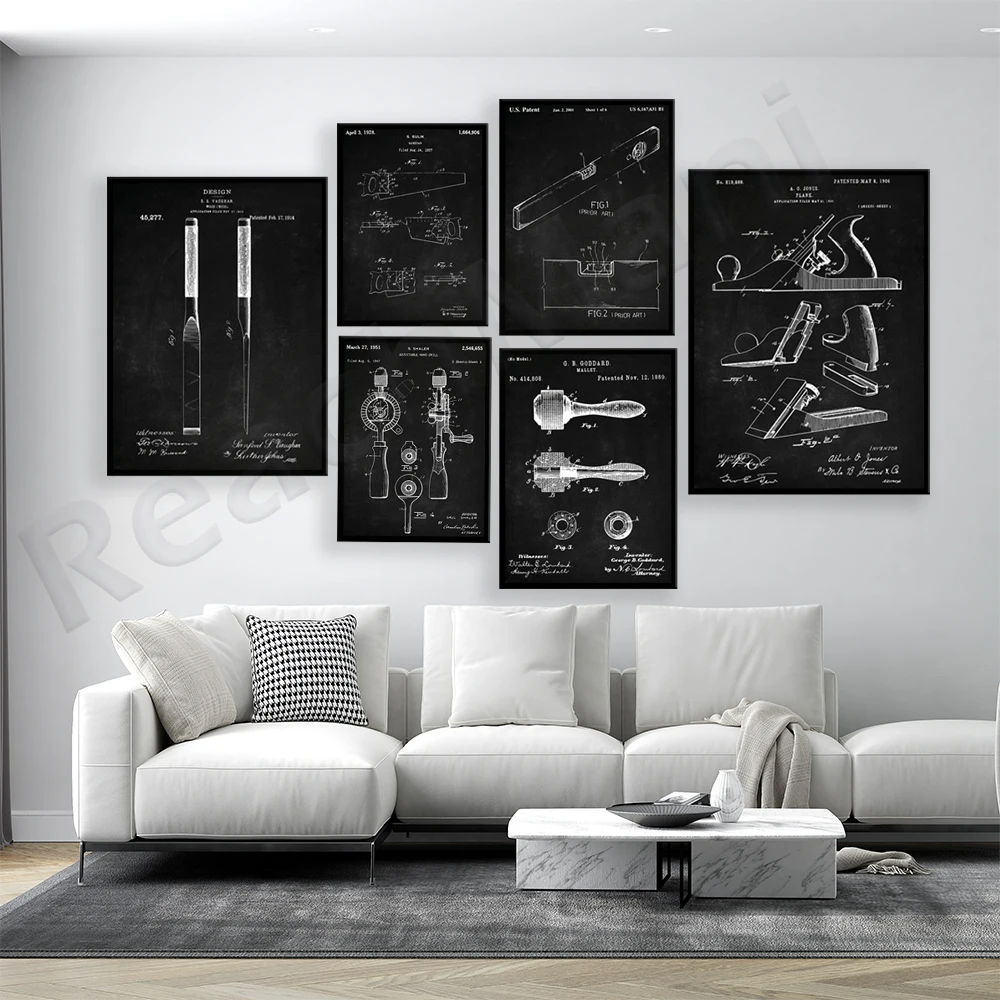 Tool patent print print, carpe - Workshop Tools Hammer recensie en prijs
