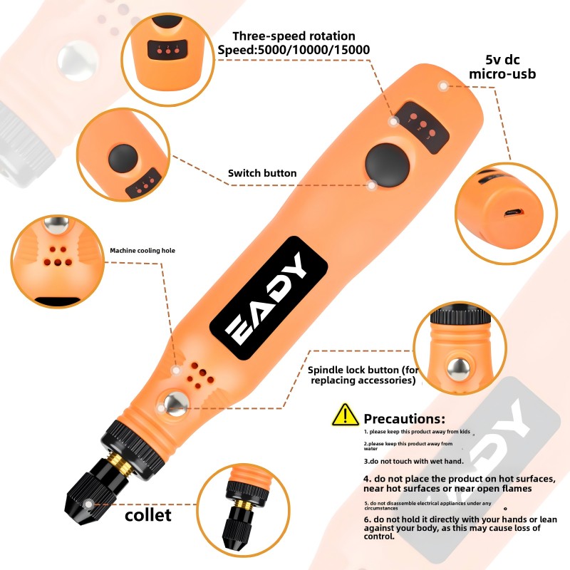 USB Cordless Rotary Tool Kit – - Workshop Tools Diy recensie en prijs