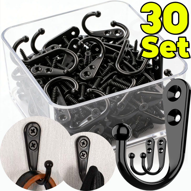 Black Metal Hooks with Screws  - Screw Organizer Kit recensie en prijs