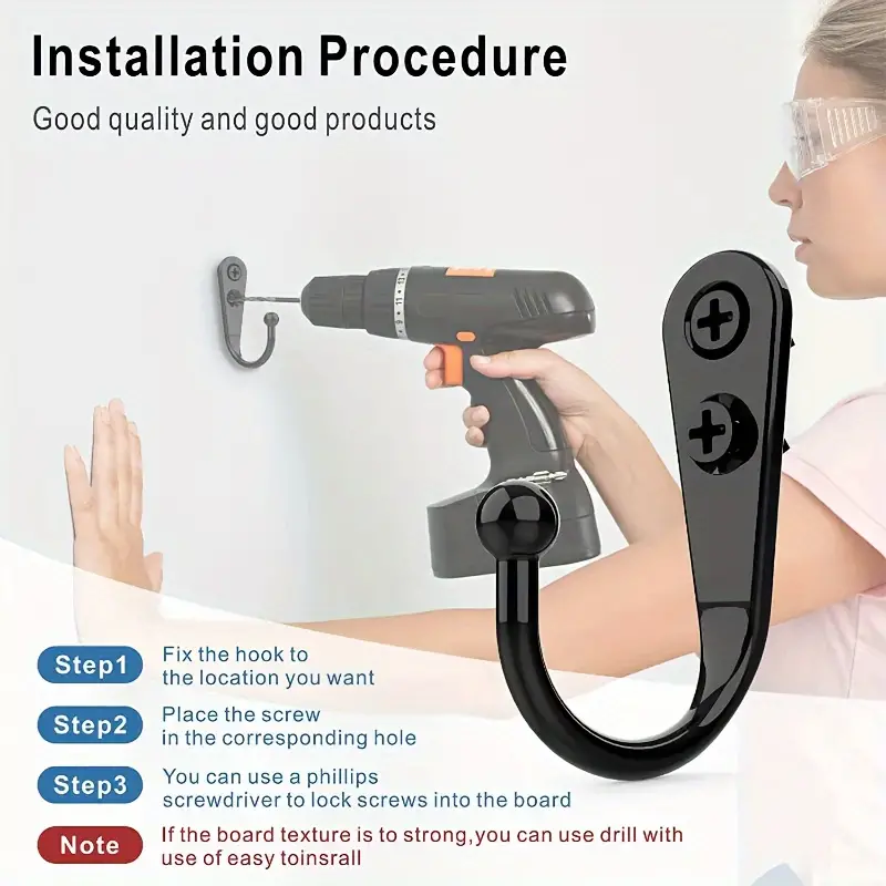 Black Metal Hooks with Screws  - Screw Organizer Kit recensie en prijs
