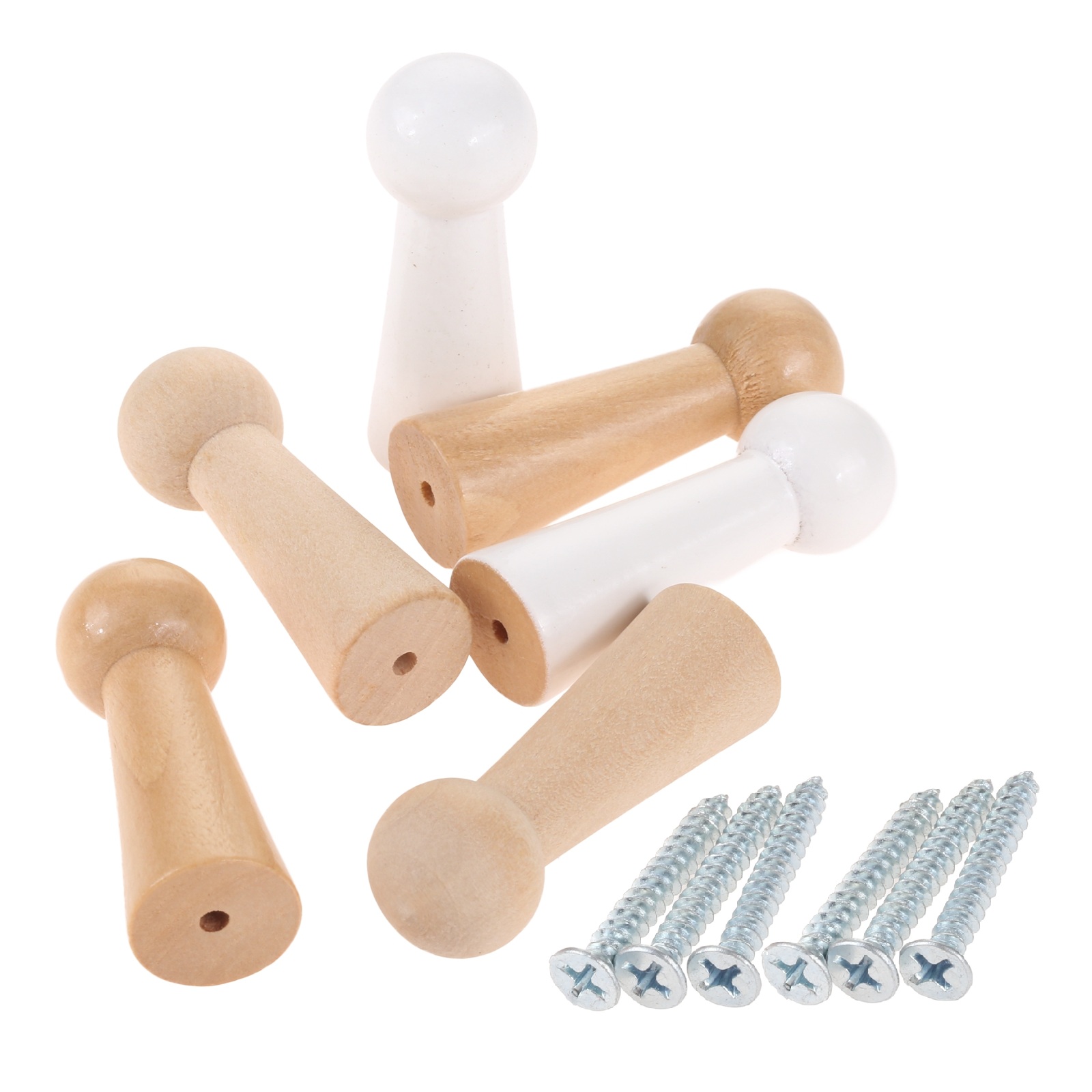 2pcs Wooden Peg Hangers 50mm S - Screw Organizer Kit recensie en prijs