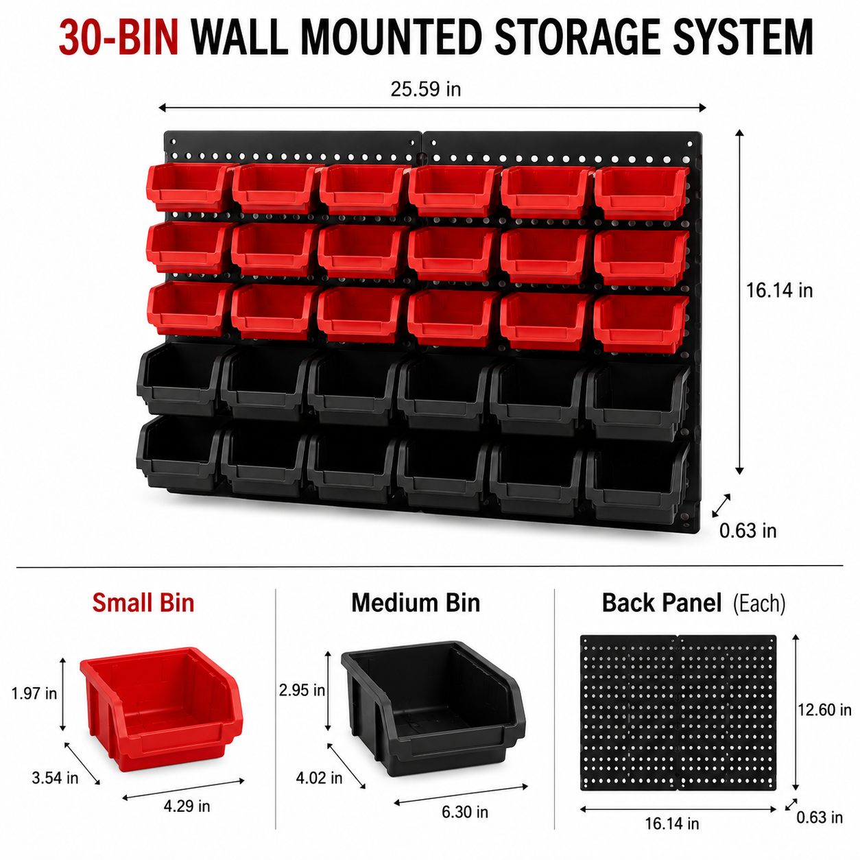 30-Bin Wall Mounted Small Part - Screw Organizer Kit recensie en prijs