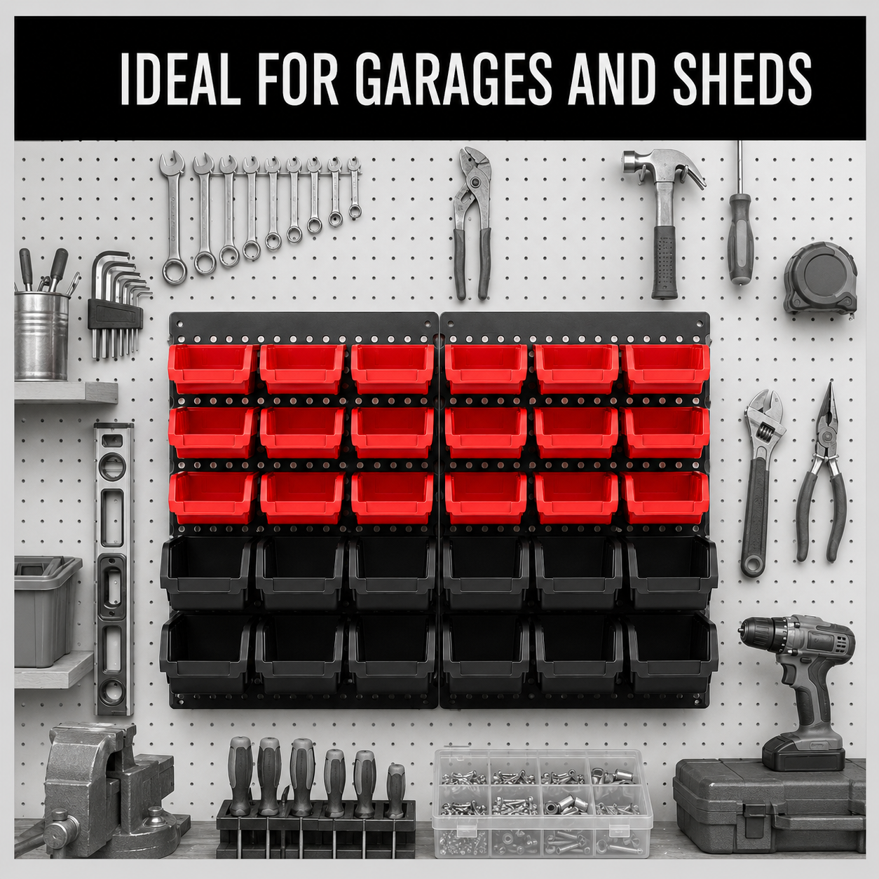 30-Bin Wall Mounted Small Part - Screw Organizer Kit recensie en prijs