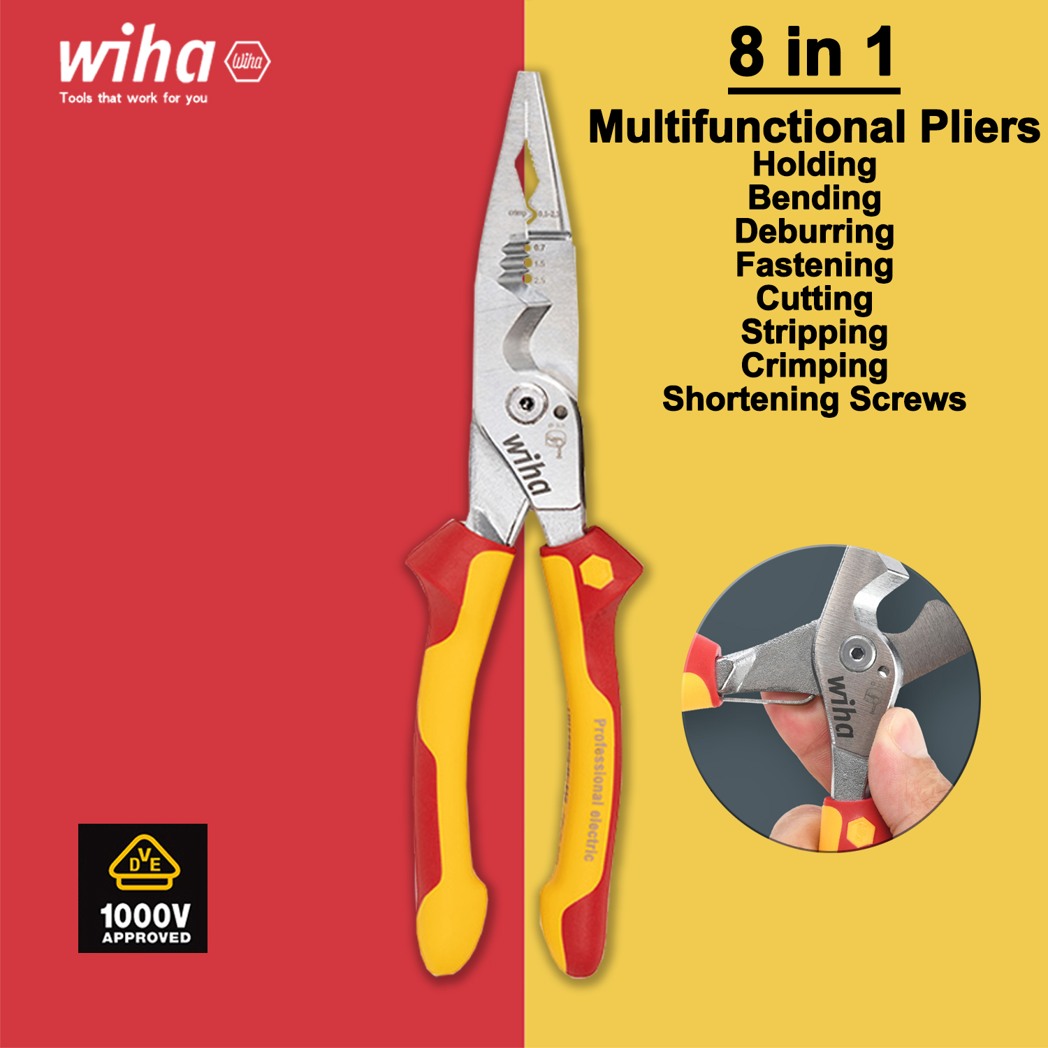 WIHA 8 in 1 Insulated Pliers 1 - Tools Vn recensie en prijs