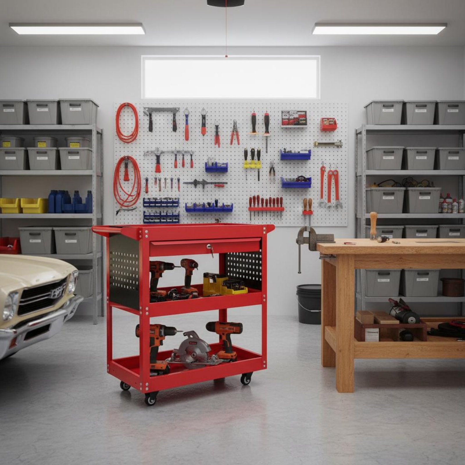 3-Tier Tool Cart Thickened Ste - Workshop Tools Diy recensie en prijs