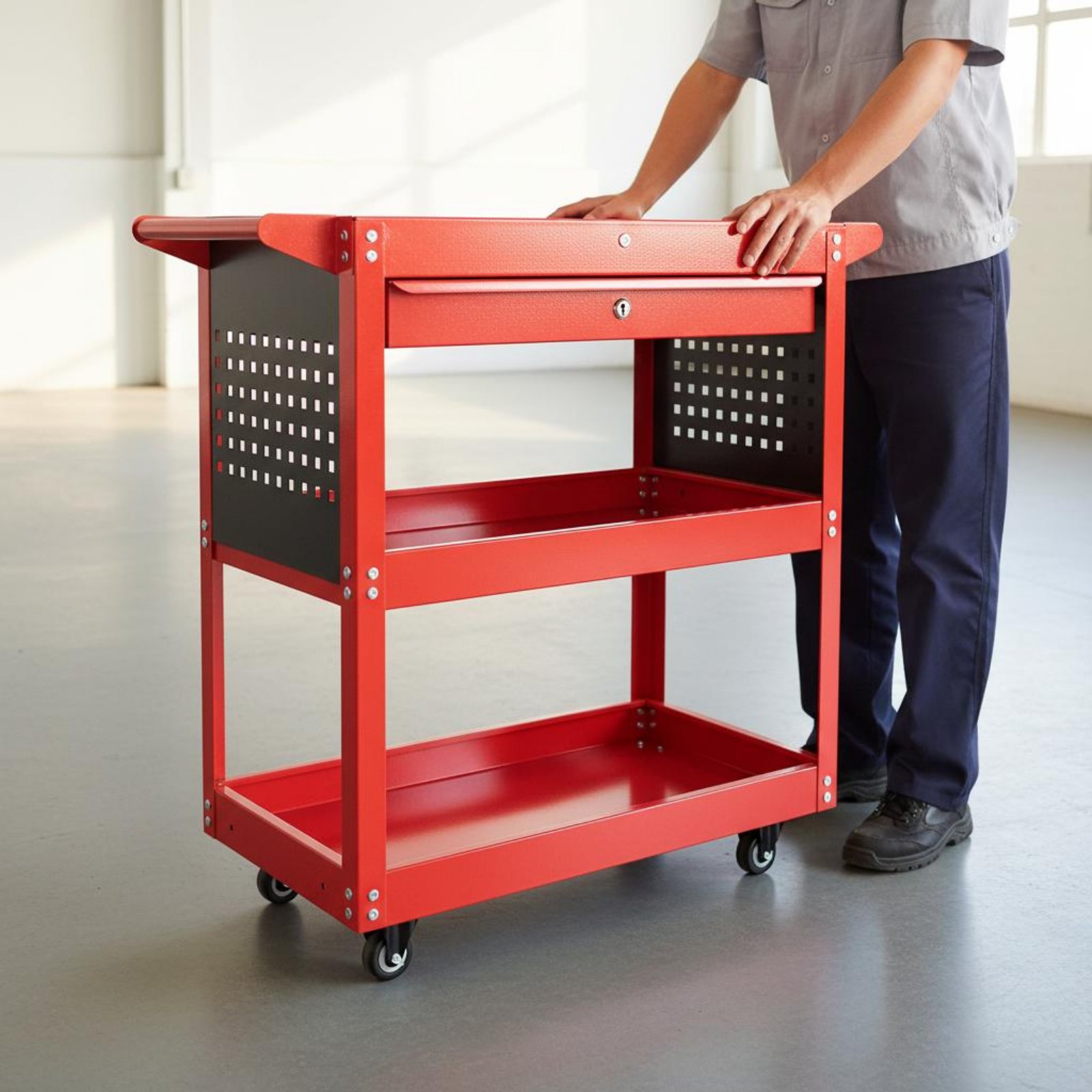 3-Tier Tool Cart Thickened Ste - Workshop Tools Diy recensie en prijs