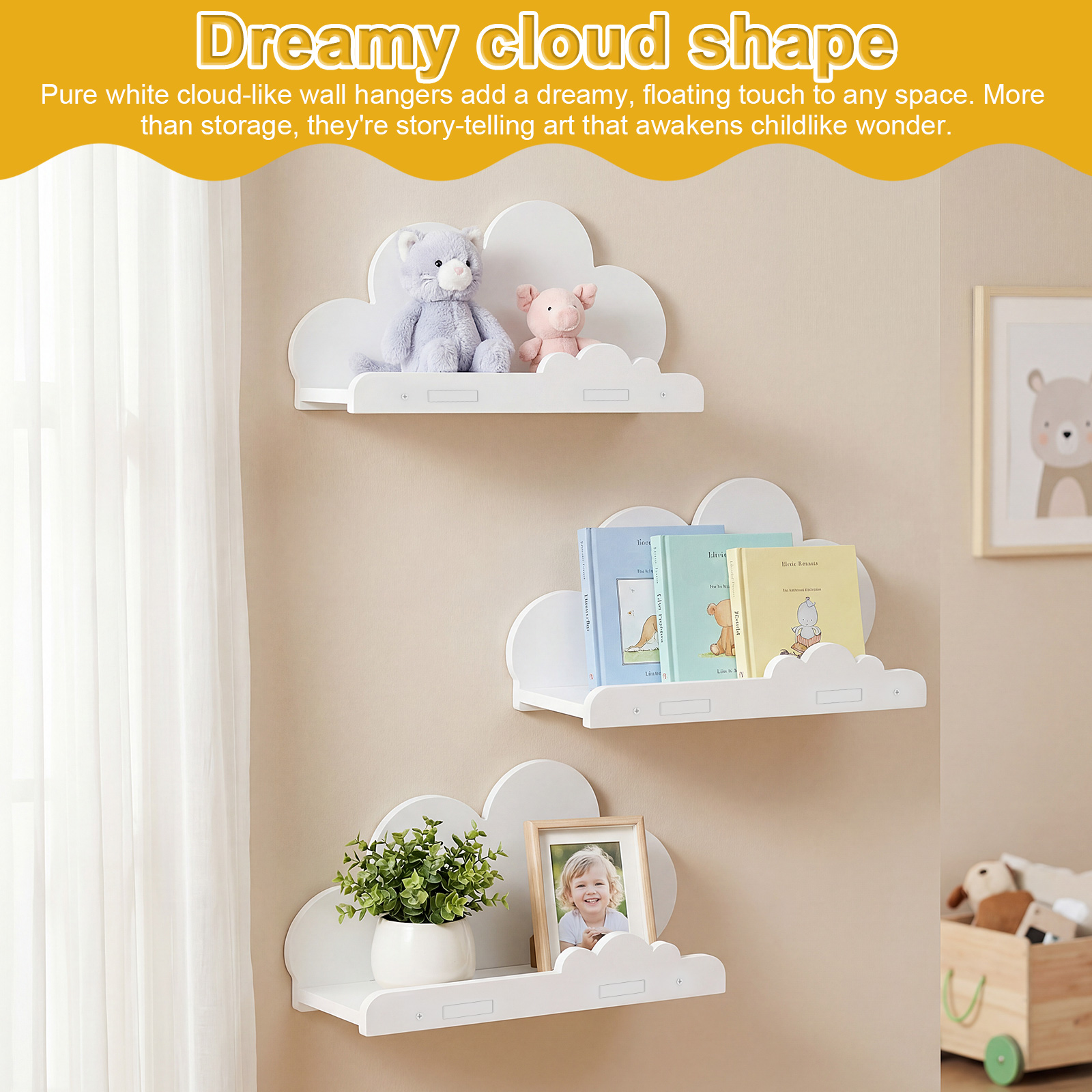 3 Pcs Cloud Shape Floating She - Screw Organizer Kit recensie en prijs