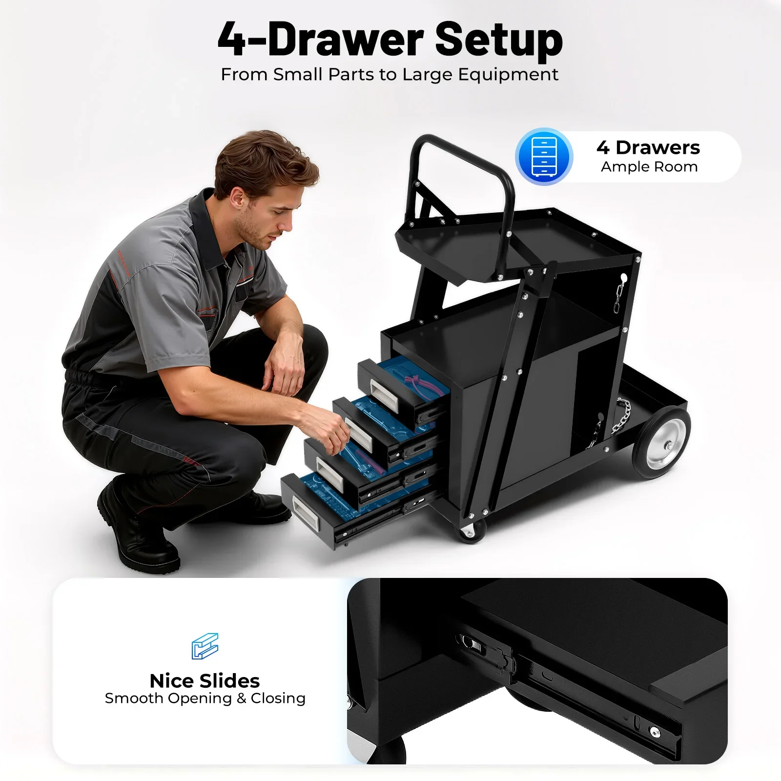 Rolling Welding Cart with Comf - Welding Tools In Workshop recensie en prijs