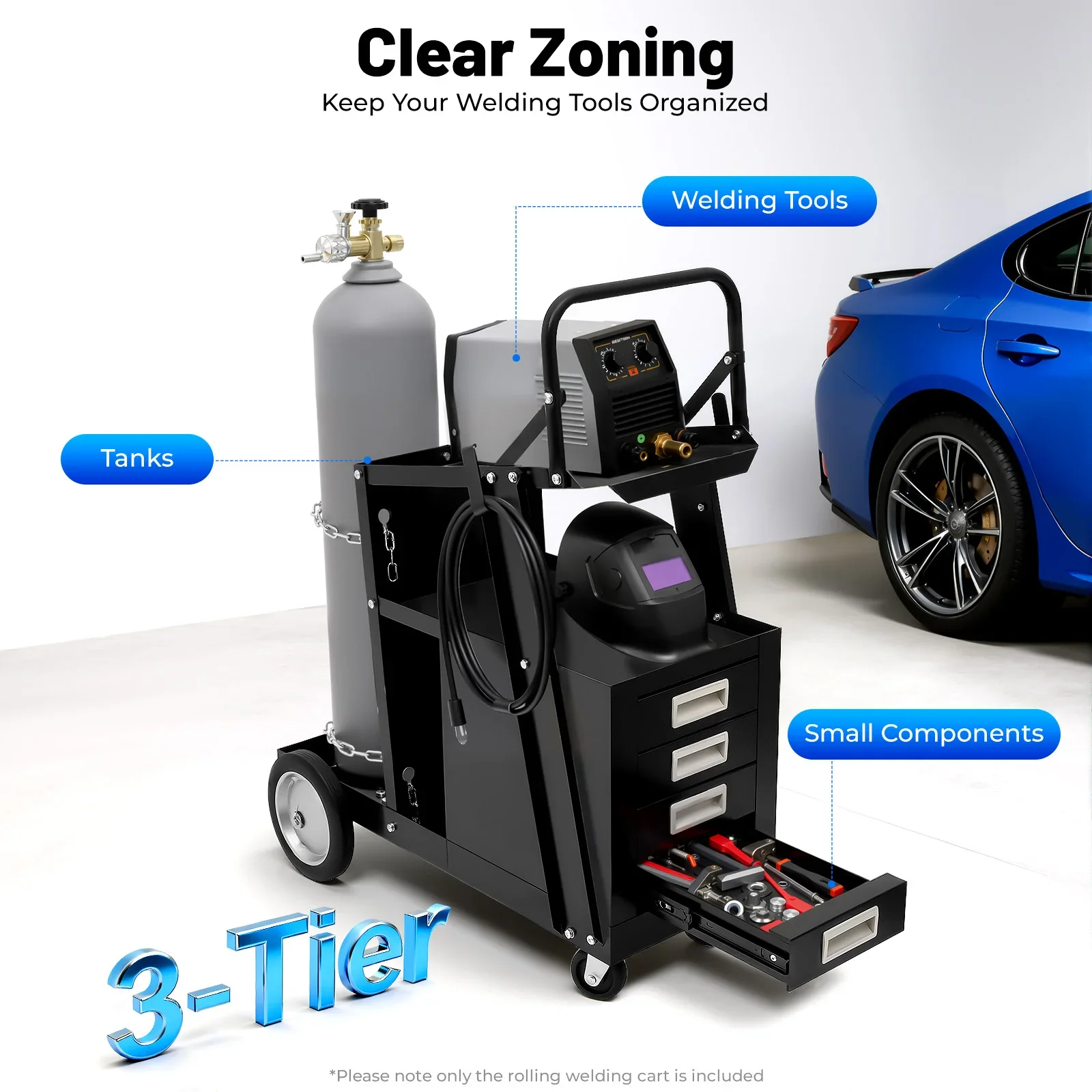 Rolling Welding Cart with Comf - Welding Tools In Workshop recensie en prijs